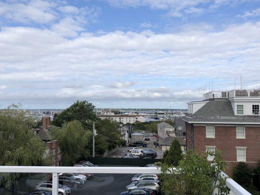 View from the 3rd floor deck where you can eat breakfast