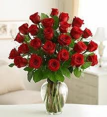 24 roses in a vase with lemon leaf.  Great for Valentines, Anniversary and all other occassion.   $149.99