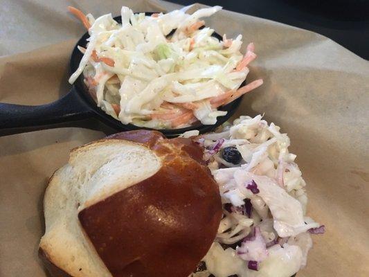 Shredder sliders - blueberry coleslaw