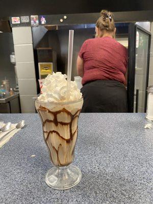 Milkshake with Jill in the back