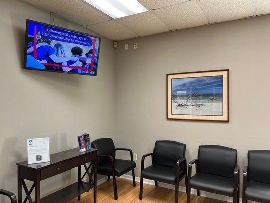 Clean, functional waiting room