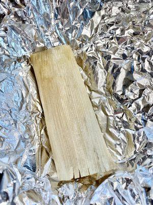 Cheese and Green Chile Tamale