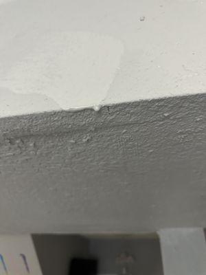 This is how they repaired my ceiling, left paint dripping