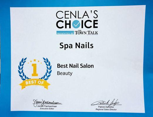 Thank you for nominating us Cenla's choice 3 years in a row!