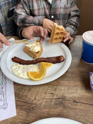 Kids waffle breakfast