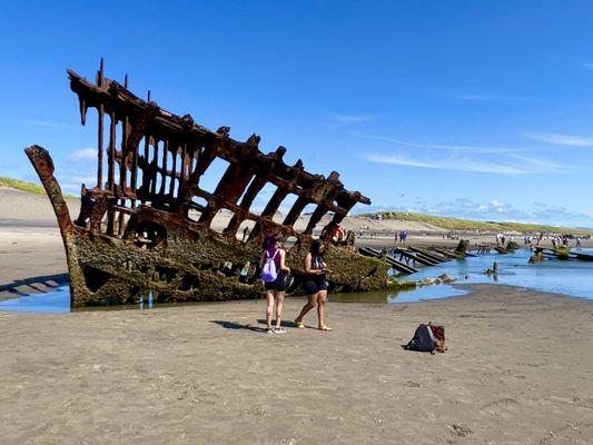 The Peter Iredale shipwreck inside the park