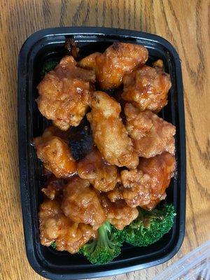 Orange chicken with broccoli