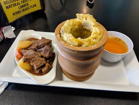 Mofongo with carne guisada