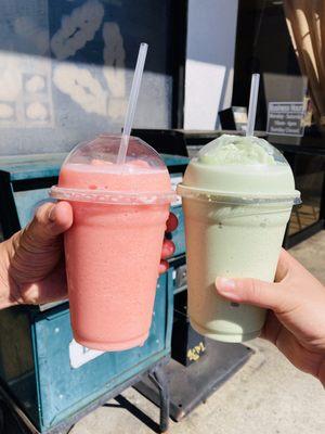 06/23/22. Watermelon and green tea smoothie. $4.50 each.