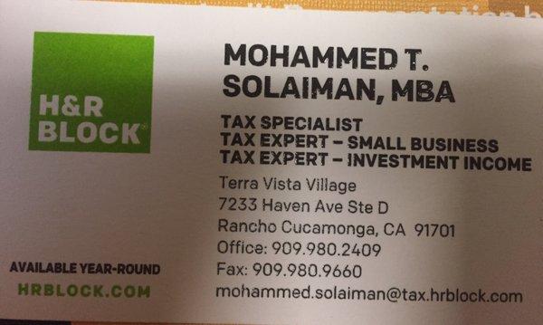 Come see the best Tex Specialist at H&R Block!