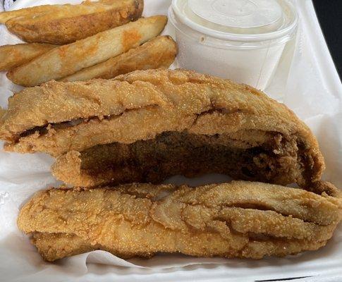 Fried flounder