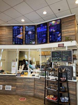 Menu board and front counter