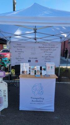 Our tent at First Friday Tarpon Springs!