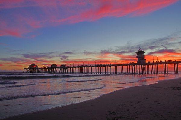 Huntington Beach Pier and Sunset