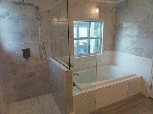 screened porch to master bath  conversion. Gorgeous!