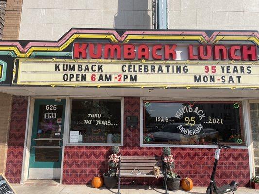 A dog and a diner--what else is needed?