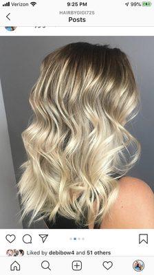 Blonde color melt