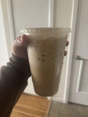 Caramel latte with oat milk