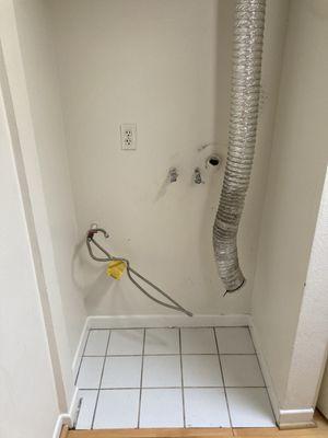 Washer dryer closet after a job well done