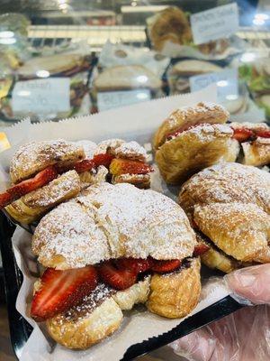 Strawberry Nutella croissants