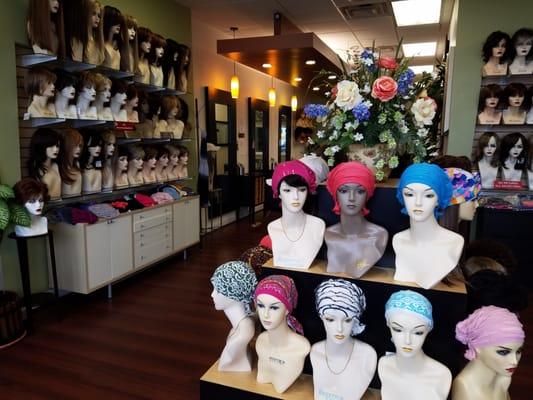 Wigs, Hair Pieces, Scarves, and Wig Care Accessories