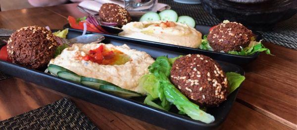 Our falafel and hummus are vegan.