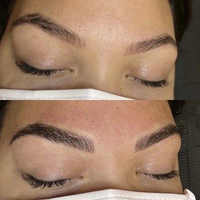 Microblading over old permanent makeup