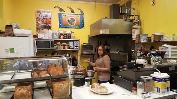 Eni, owner of Newark's newest Brazilian experience. Experience Brasil at the grand opening of Café Brasil