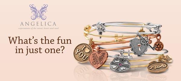 Angelica Collection Charm Bangle Bracelets