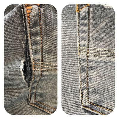 Fixed the pocket on my jeans!  Unbelievable!