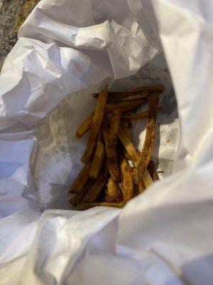 Fries, or what was left, so good