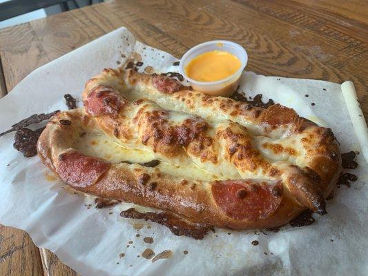 Pepperoni pretzel