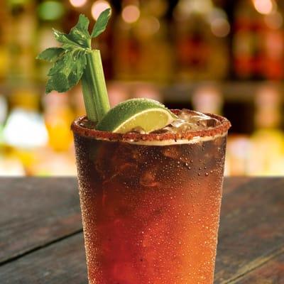 Stout Bloody Mary - Topped With GUINNESS Draught & A Bacon Salt Rim!