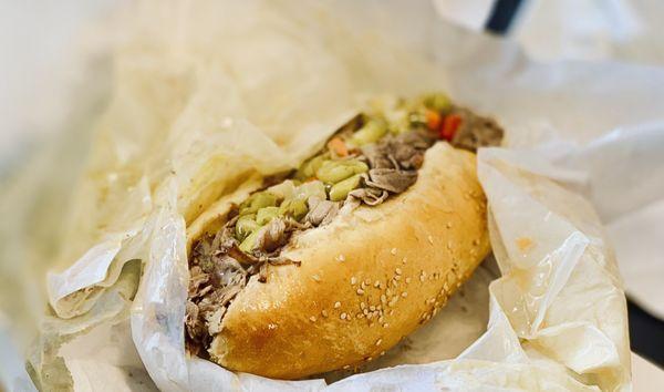 Hot Italian beef