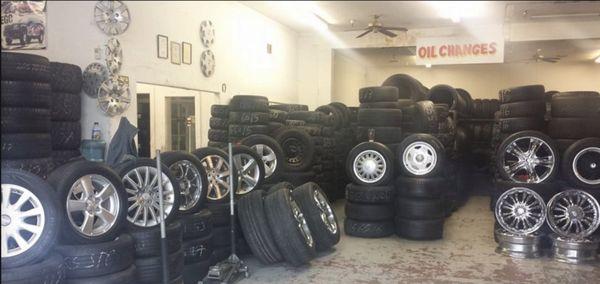 Inside view of Luis Tire Shop