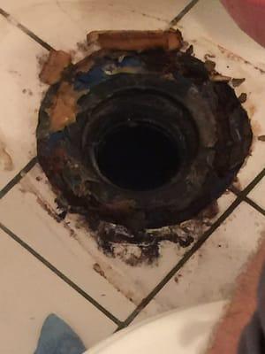 Toilet leaking through the floor, improper flange height