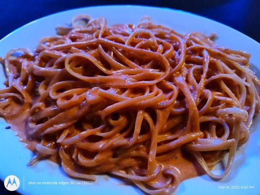 Linguine with vodka sauce