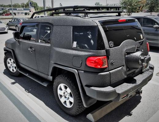 FJ Cruiser completely Rhino Lined.  Nationwide lifetime warranty!