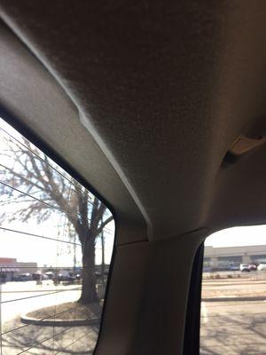 Headliner central paint and body installed incorrectly