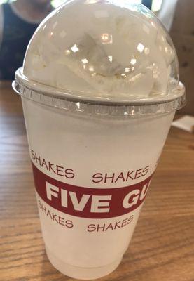 Hand-Spun Vanilla Milkshake with Peanut Butter and Bacon mix-in, lined up their with one of the best shakes I have ever had!