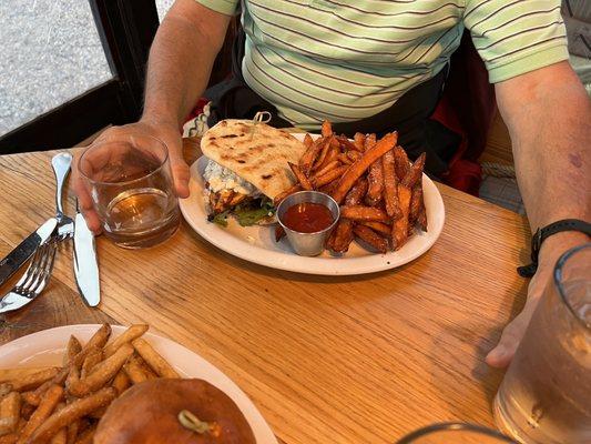 Chicken gyro with sweet potatoes