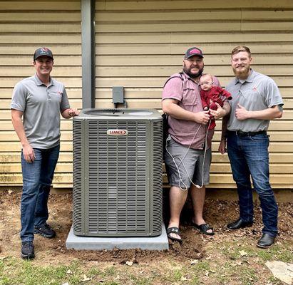 David will be sleeping cool with his new AC system!