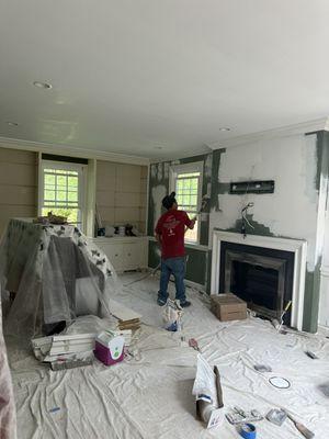 Interior paint in progress  Arlington Virginia