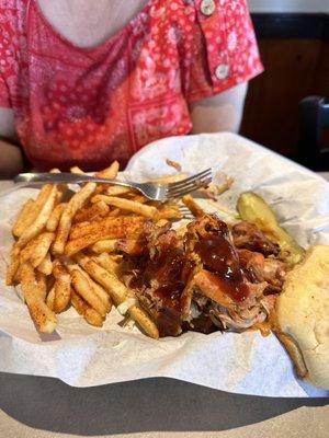 Carolina Pulled-pork sandwich.