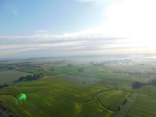 What a view!!!! Flying over Indianola, Iowa