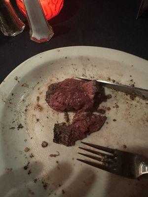 Our ''medium" steak