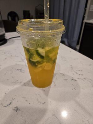 My mango mojito, couldn't help but drink almost half in one gulp.