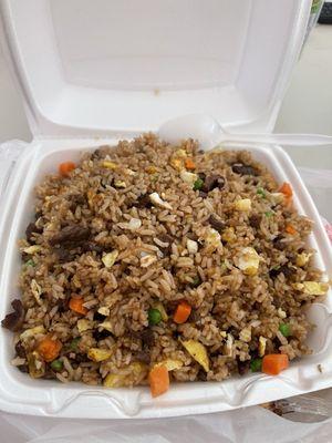 Beef fried rice.