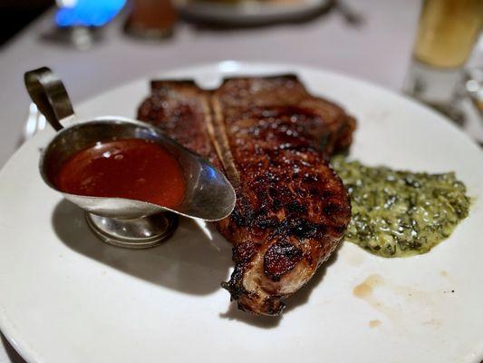 T-Bone Steak  and Creamed Spinach