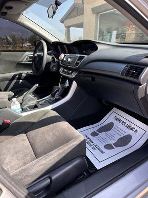 Honda accord interior detail.